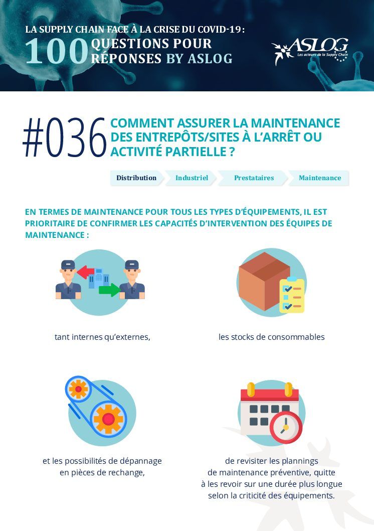 #036 COMMENT ASSURER LA MAINTENANCE DES ENTREPÔTS/SITES À L’ARRÊT OU ACTIVITÉ PARTIELLE ?