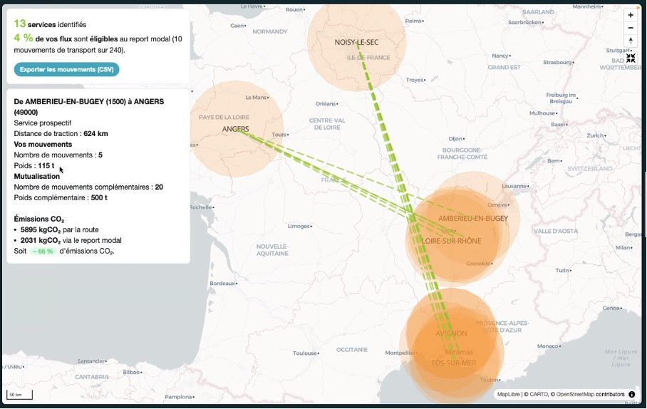 Exemple de cartographie analytique sur la plateforme