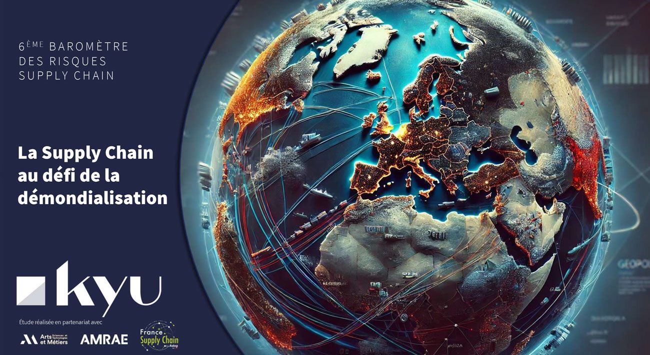 Couverture du 6e baromètre des risques supply chain