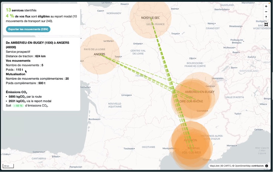 Exemple de cartographie analytique sur la plateforme
