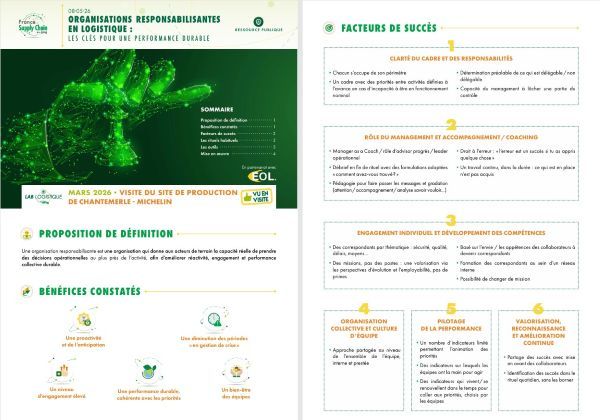 ORGANISATIONS RESPONSABILISANTES EN LOGISTIQUE : LES CLÉS POUR UNE PERFORMANCE DURABLE