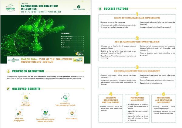 EMPOWERING ORGANIZATIONS IN LOGISTICS : THE KEYS TO SUSTAINABLE PERFORMANCE